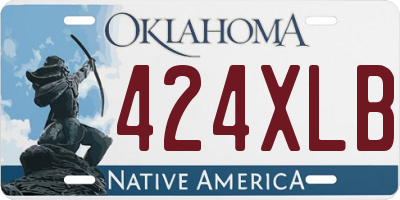 OK license plate 424XLB