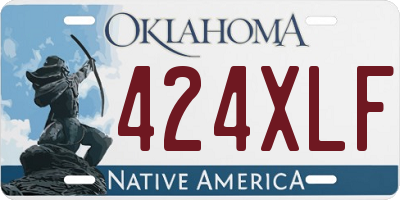 OK license plate 424XLF