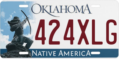 OK license plate 424XLG