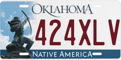 OK license plate 424XLV