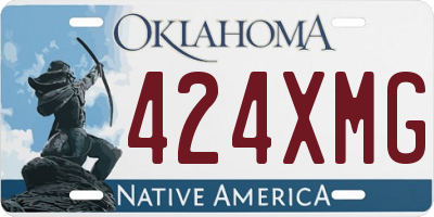 OK license plate 424XMG