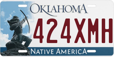 OK license plate 424XMH