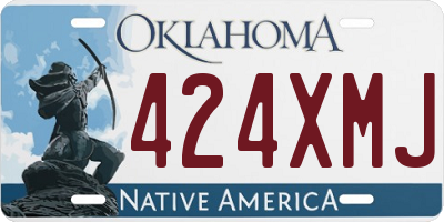 OK license plate 424XMJ