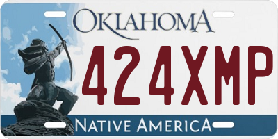 OK license plate 424XMP