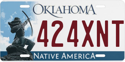 OK license plate 424XNT