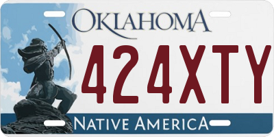 OK license plate 424XTY