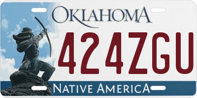 OK license plate 424ZGU