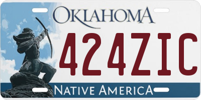 OK license plate 424ZIC