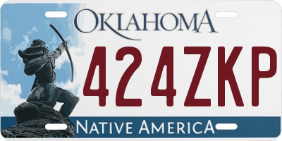 OK license plate 424ZKP