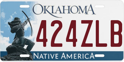 OK license plate 424ZLB