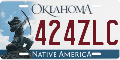 OK license plate 424ZLC