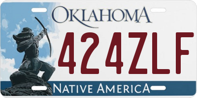 OK license plate 424ZLF