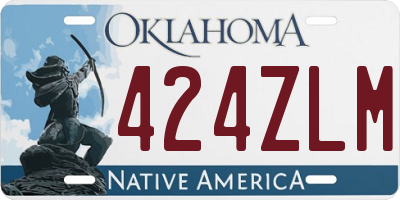 OK license plate 424ZLM