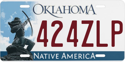 OK license plate 424ZLP