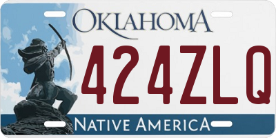 OK license plate 424ZLQ