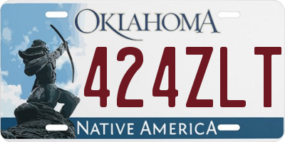 OK license plate 424ZLT