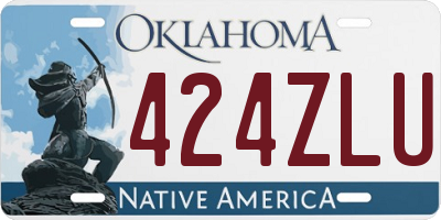OK license plate 424ZLU