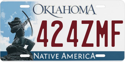 OK license plate 424ZMF