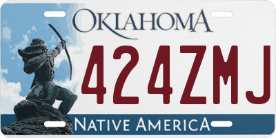 OK license plate 424ZMJ