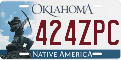 OK license plate 424ZPC