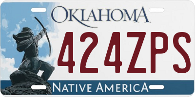 OK license plate 424ZPS