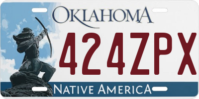 OK license plate 424ZPX