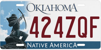 OK license plate 424ZQF