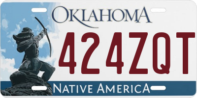 OK license plate 424ZQT
