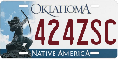 OK license plate 424ZSC