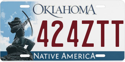 OK license plate 424ZTT