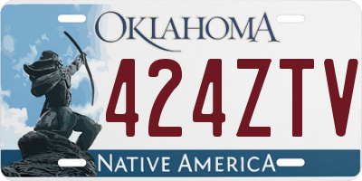OK license plate 424ZTV