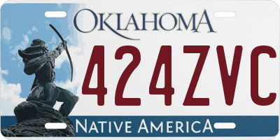 OK license plate 424ZVC