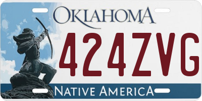 OK license plate 424ZVG