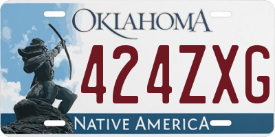 OK license plate 424ZXG