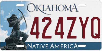 OK license plate 424ZYQ