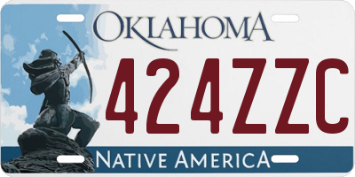 OK license plate 424ZZC