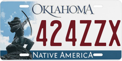 OK license plate 424ZZX