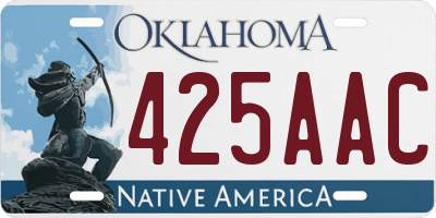 OK license plate 425AAC