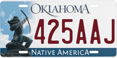 OK license plate 425AAJ