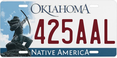 OK license plate 425AAL