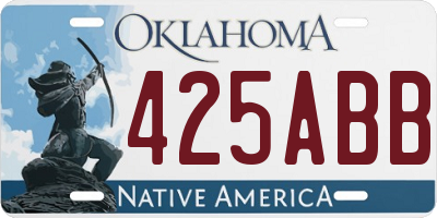 OK license plate 425ABB