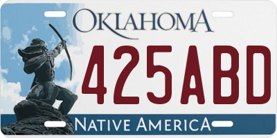 OK license plate 425ABD