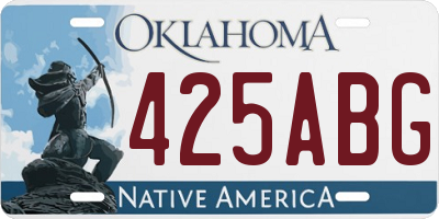 OK license plate 425ABG
