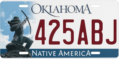 OK license plate 425ABJ