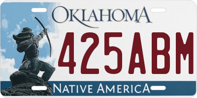 OK license plate 425ABM