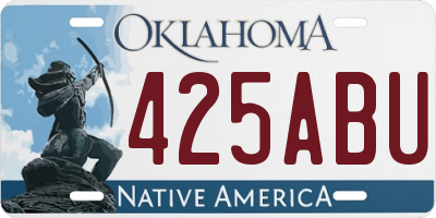 OK license plate 425ABU