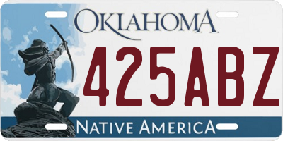 OK license plate 425ABZ