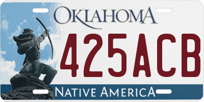 OK license plate 425ACB