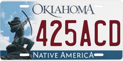 OK license plate 425ACD