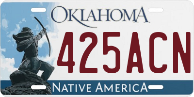 OK license plate 425ACN